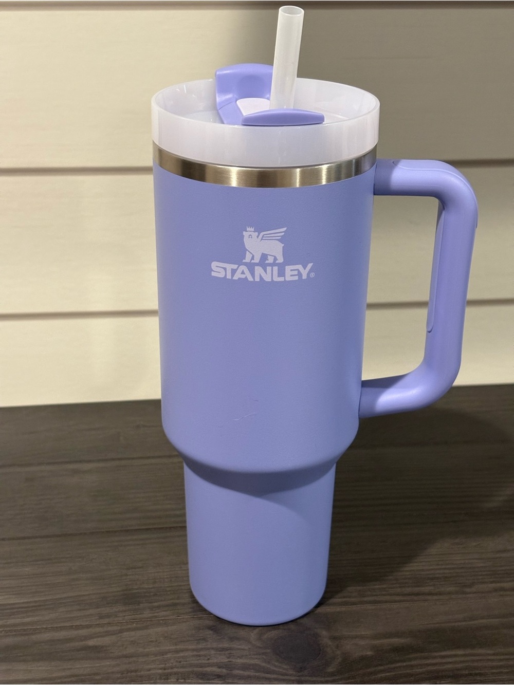 Stanley Purple Travel Mug with Handle and Straw